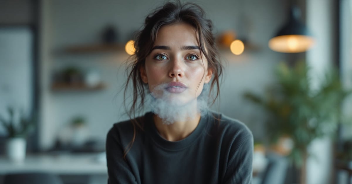 Personne souffrant de respiration qui siffle, main sur la poitrine, exprimant une gêne respiratoire
