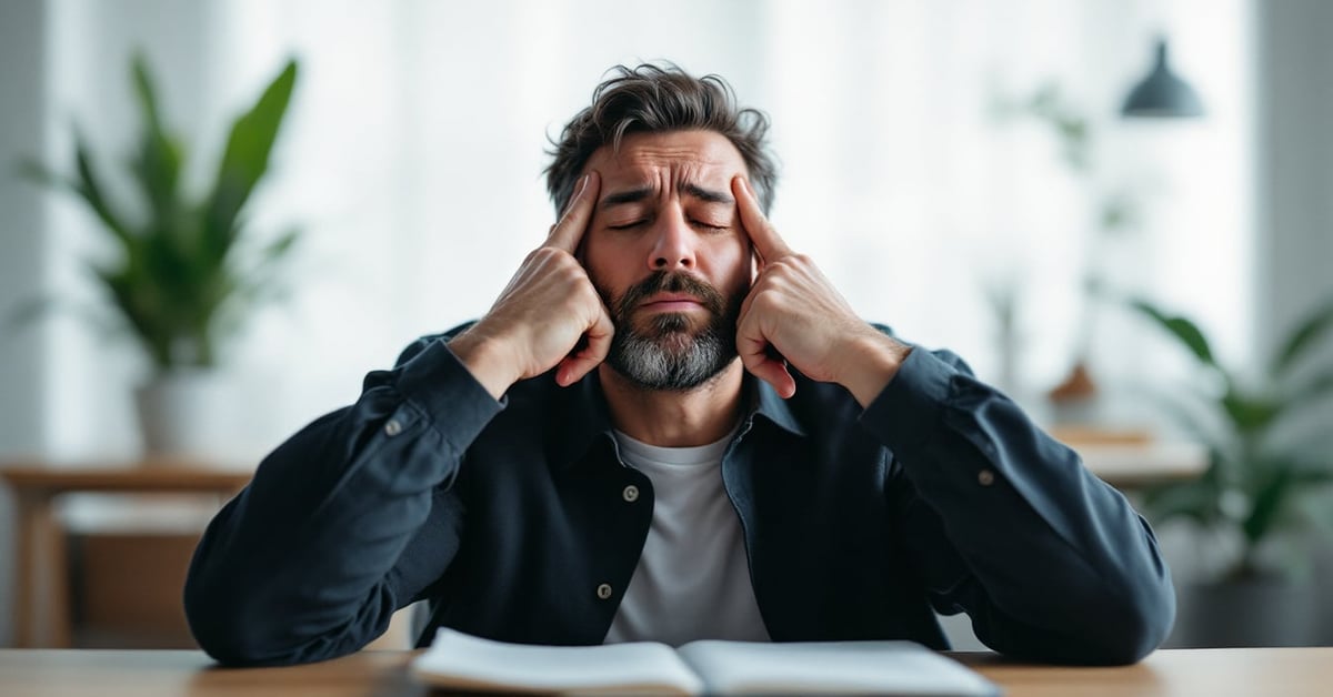 Personne en difficulté respiratoire portant la main à sa poitrine, respiration insuffisante